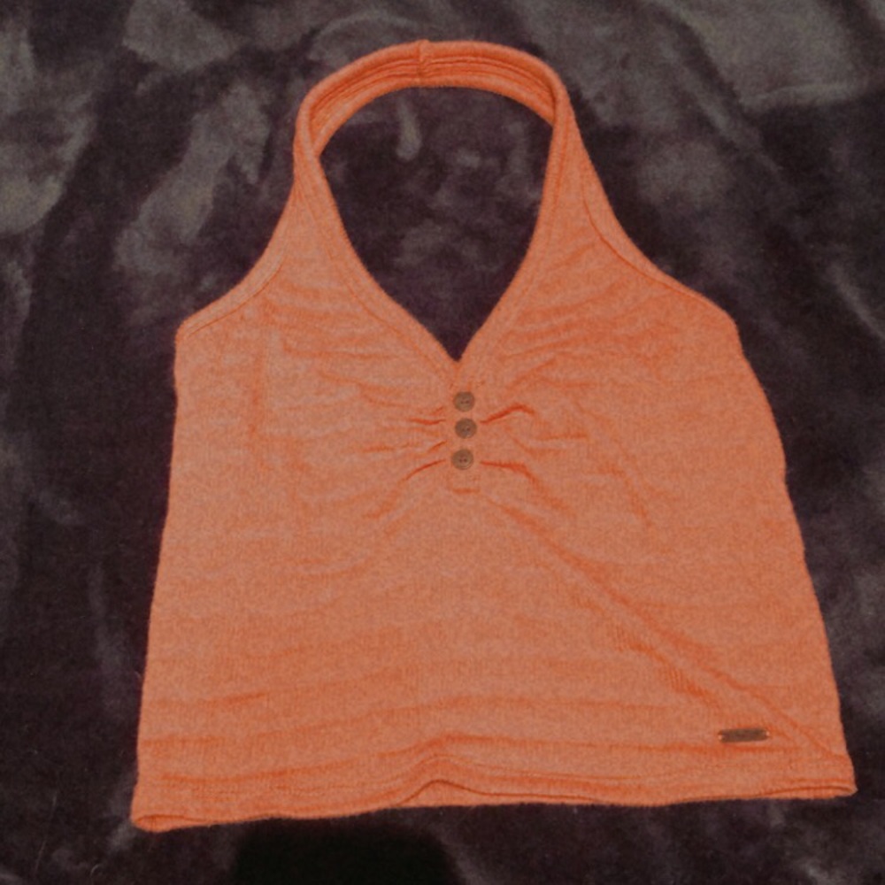 This salmon colored halter top perfect for summer